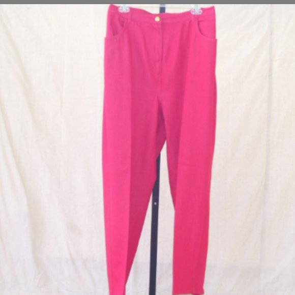 Bob Mackie Pant Suit Set Red Accent Butterflies Sz 1X-2X - Picture 4 of 5